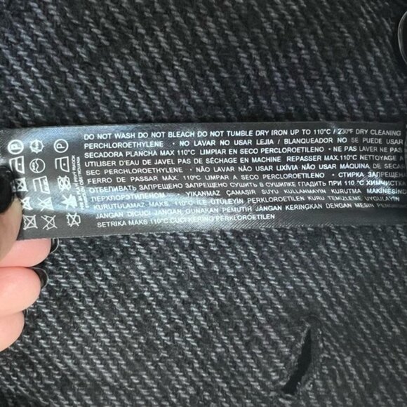 🩷 Mango- Women’s Wrap Coat with Lapels - Charcoal/Black. Size: XXS. NWT - Picture 7 of 16